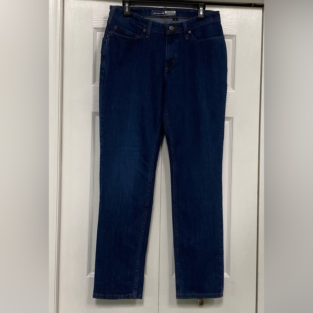 Carhartt Women's Straight Leg Jeans - Dark Blue